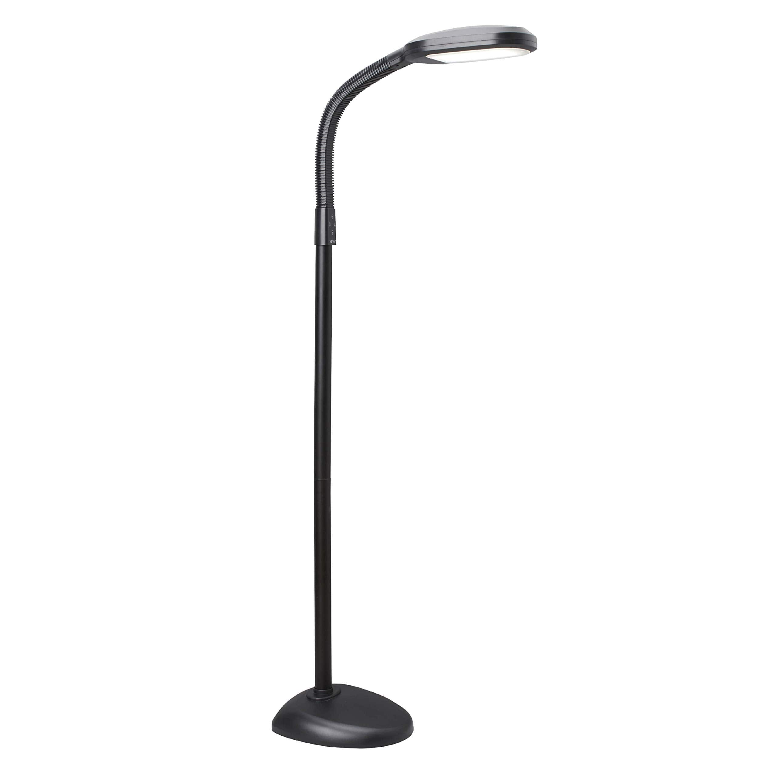 MAGICAL RUBS - Smartlight Full Spectrum Led Modern Floor Lamp With Adjustable Brightness Flexible Gooseneck And Easy Controls - Redu - Black
