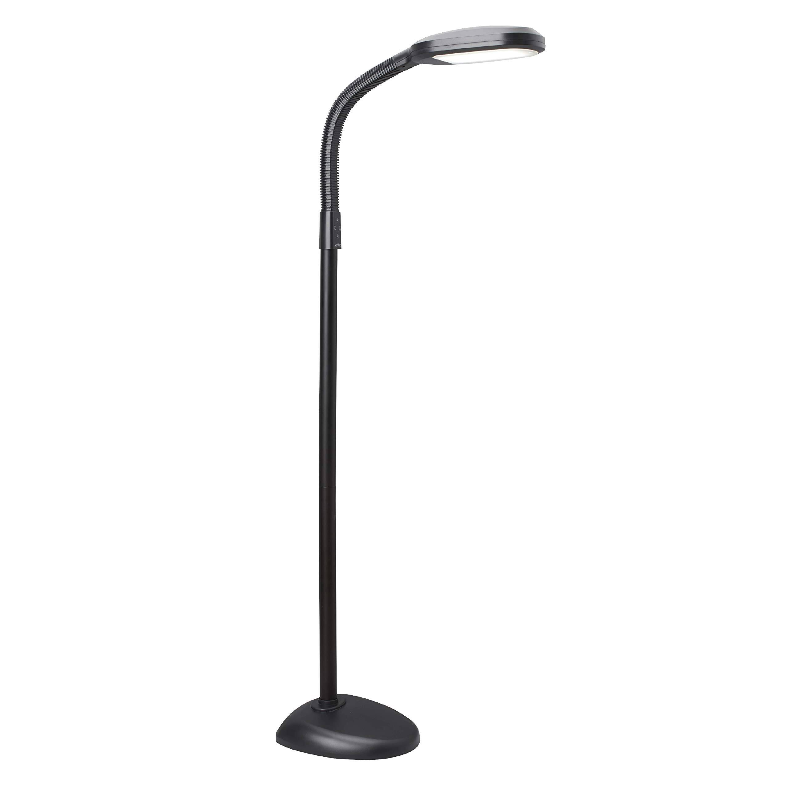 MAGICAL RUBS - Smartlight Full Spectrum Led Modern Floor Lamp With Adjustable Brightness Flexible Gooseneck And Easy Controls - Redu - Black