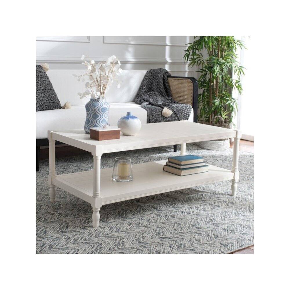 Angle. Safavieh - BELA COFFEE TABLE, AMH5734B - White.