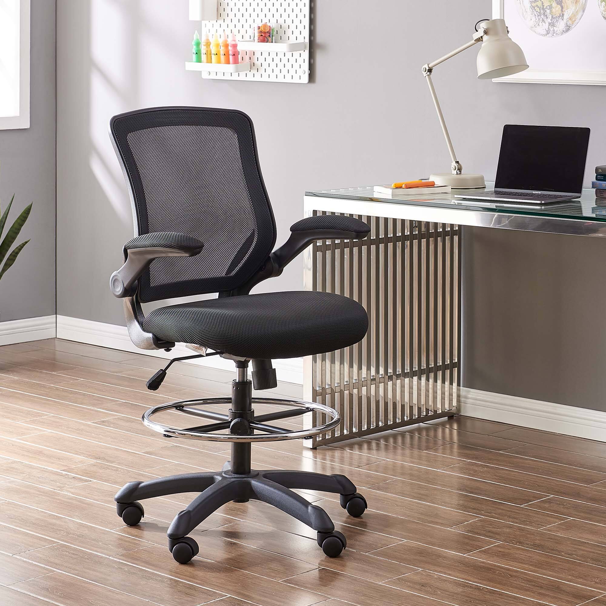 Alt View 9. Modway - Veer Drafting Chair by Modway - Black.
