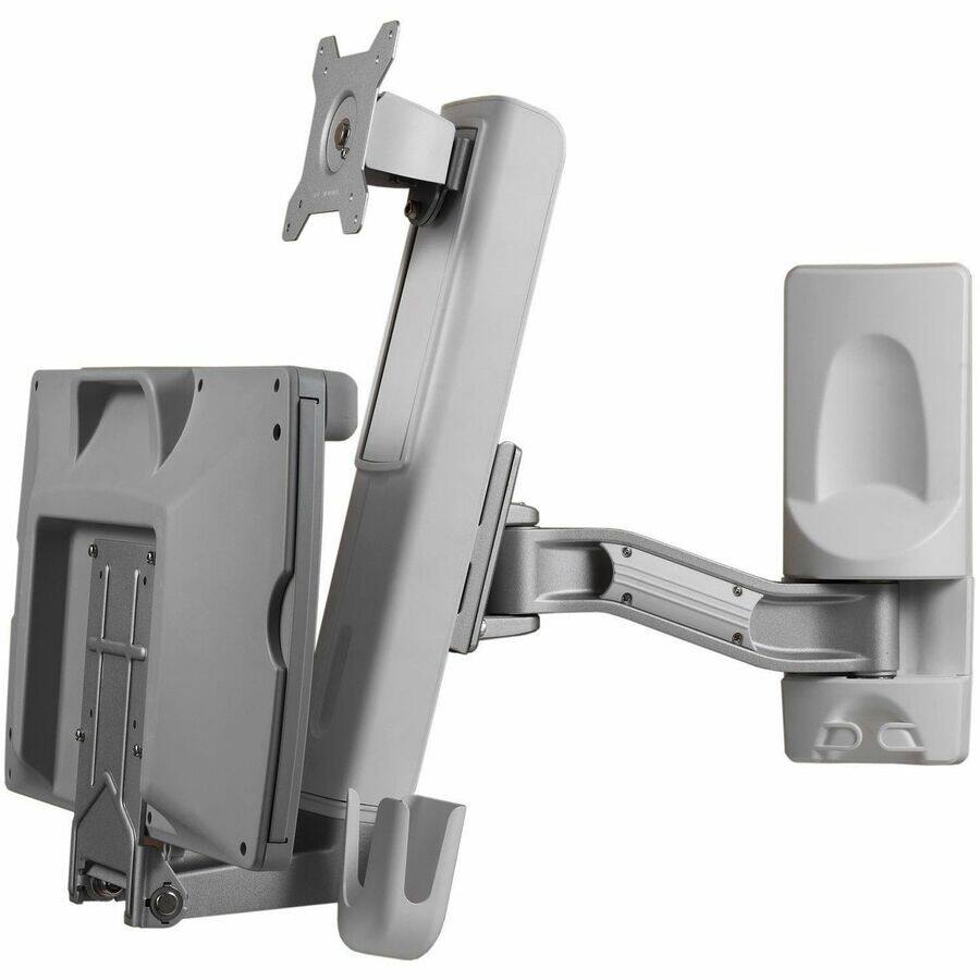 Alt View 2. Amer Networks - Amer AMR1WS Wall Mount for Flat Panel Display, Monitor, Keyboard, Display - TAA Compliant - Height Adjustable - 1 - Unknown.