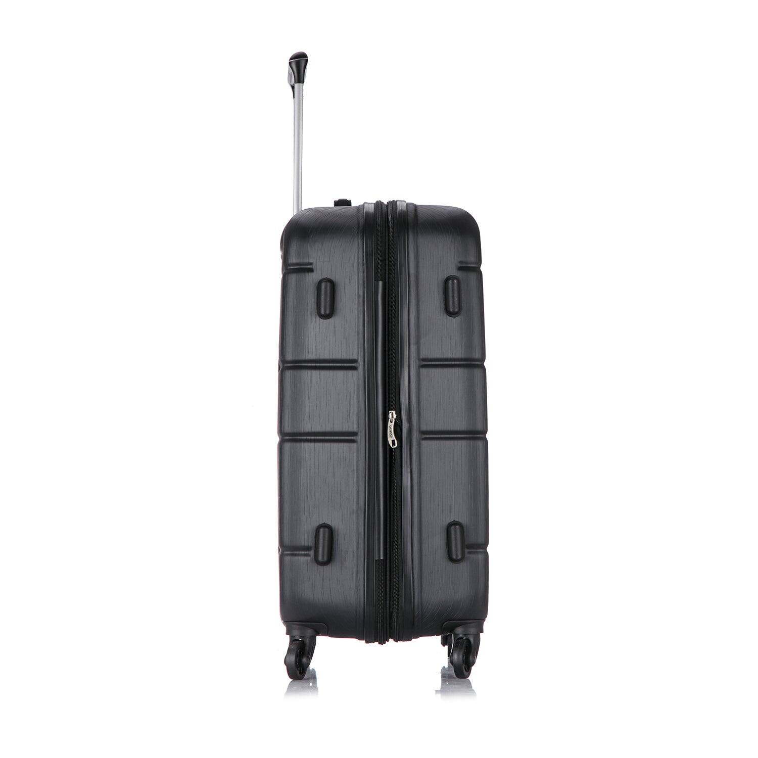 Alt View 3. DUKAP - Rodez Lightweight Hardside Spinner Luggage 24" - BLACK.