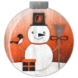 Fan Creations - Baltimore Orioles 12'' Snow Globe Wall Art - Multicolor