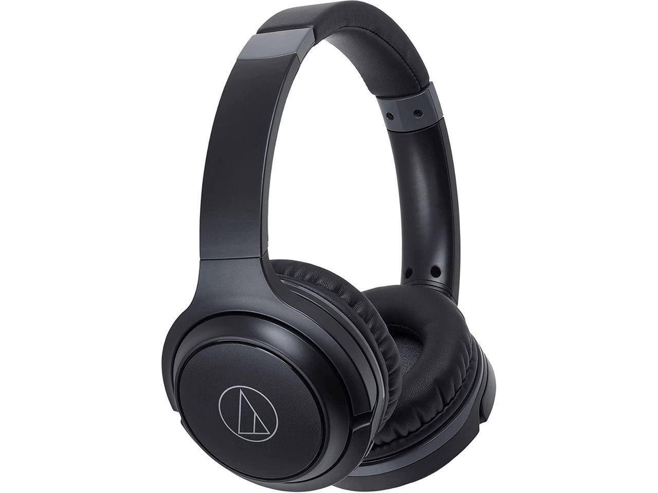 Alt View 2. Audio-Technica - ATH-S220BT Wireless On-Ear Headphones (Black) - Black.