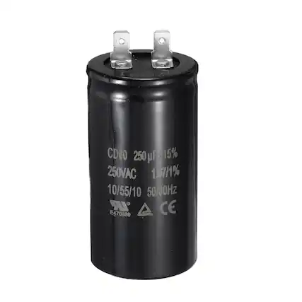 CD60 250 µF ±15% 250VAC 1.67/1% 10/55/10 50/60Hz R A CE E470389