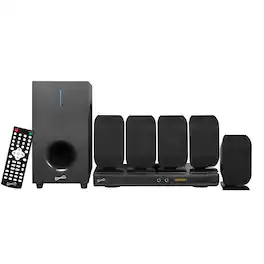 Supersonic - 5.1 Channel DVD Home Theater System with Karaoke Function - Black