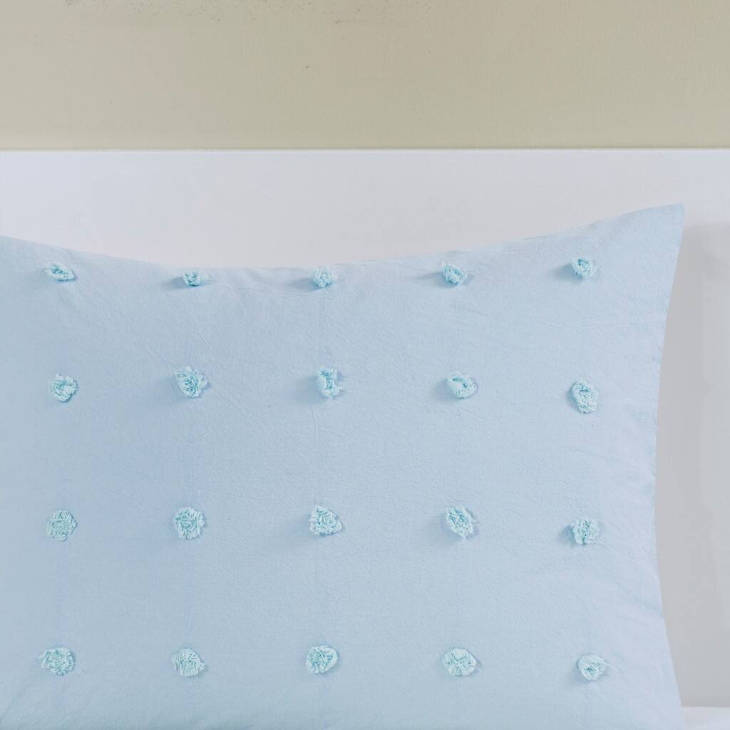 Alt View 3. Gracie Mills - Gracie Mills Grady Elegance Defined Cotton Jacquard Comforter Set with Euro Shams and Throw Pillows - Blue.