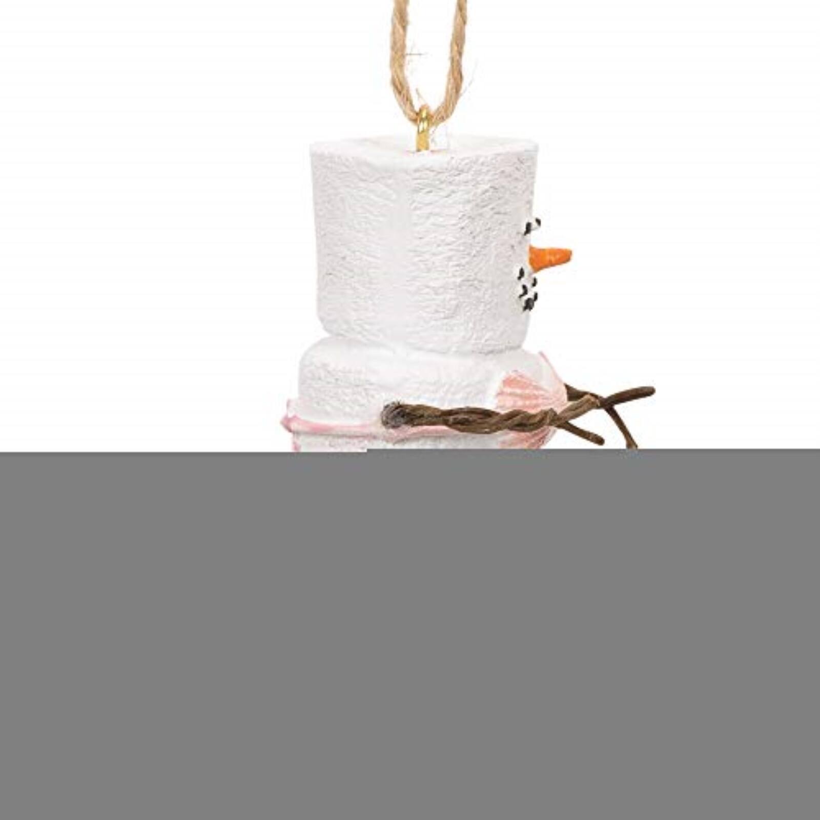 Left. Ganz - Ganz Smores Marshmallow Snowman Mermaid Christmas Tree Ornament 2.4 inch - White.
