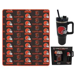 Pegasus - Cleveland Browns 60" x 70" Logo Blanket and 30oz Stainless Steel Tumbler Combo - Multicolor