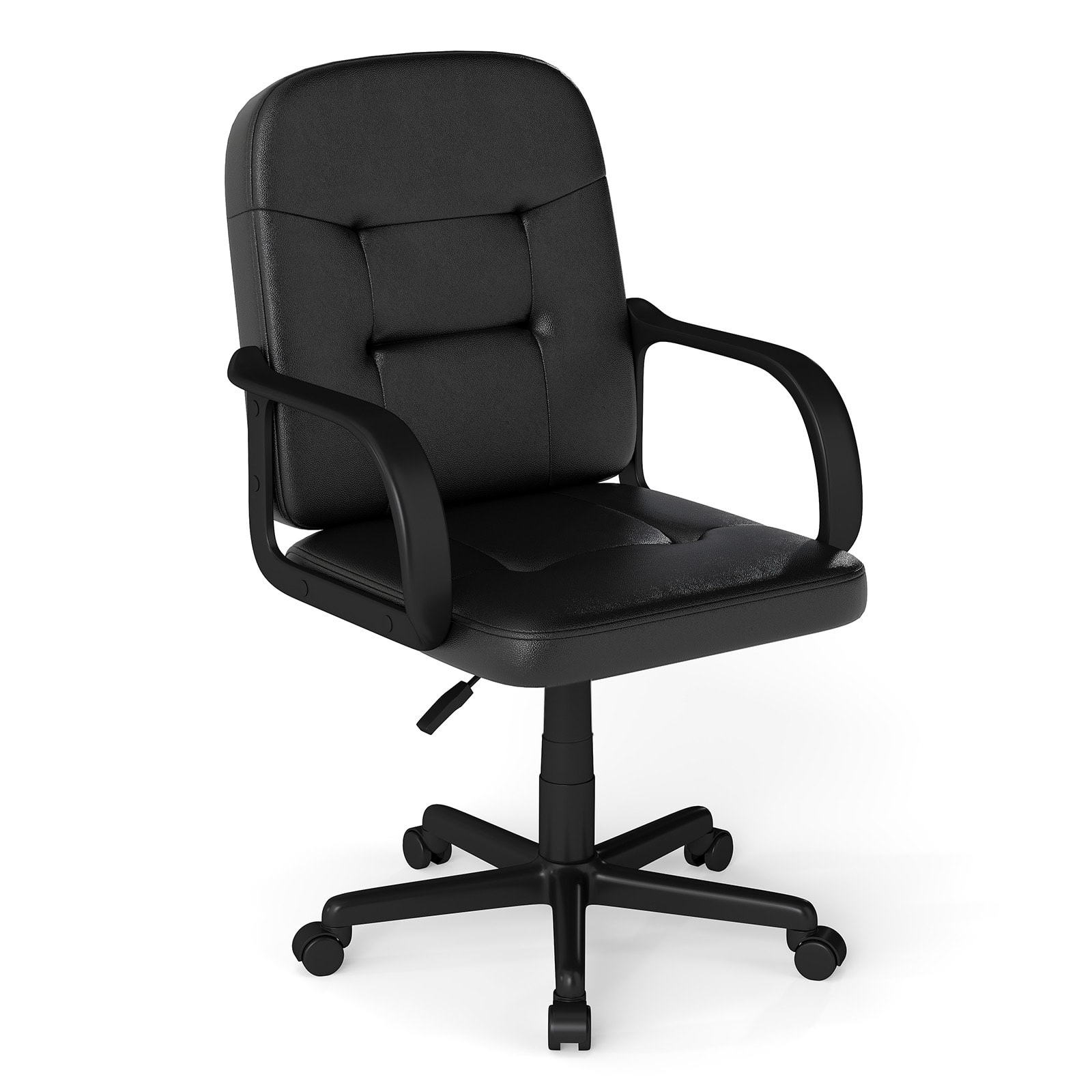 WELLFOR - Ergonomic Office Chair with 360-degree Wheels - Black
