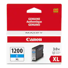 Canon Canor GENUINE Authentique GENUINO MAXIFY Canon 1200 XL Canon 1200KL C PUSH PGA-1200KL Cyan - 3.0x MORE PRINTS* PLUS DE PAGES IMPRIMÉS* XL