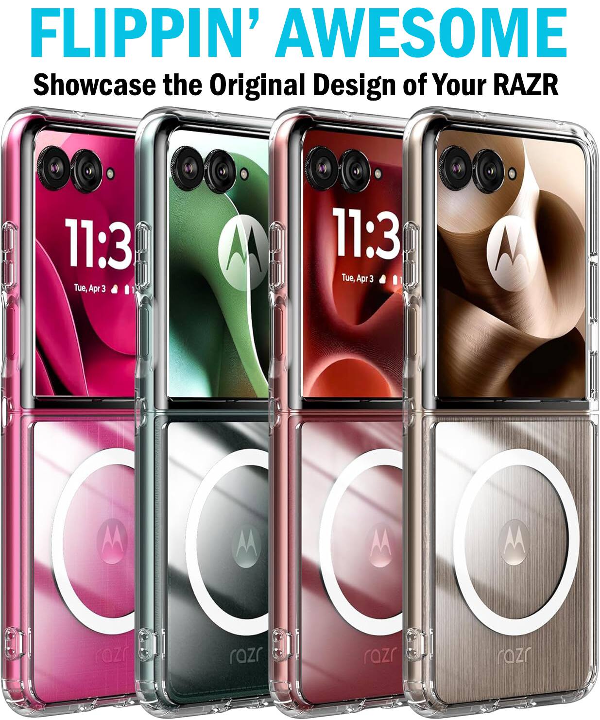FLIPPIN' AWESOME  
Showcase the Original Design of Your RAZR  

11:3  
Tue, Apr 3  

11:3  
Tue, Apr 3  

roZr  
roZr  
roZr  
roZr