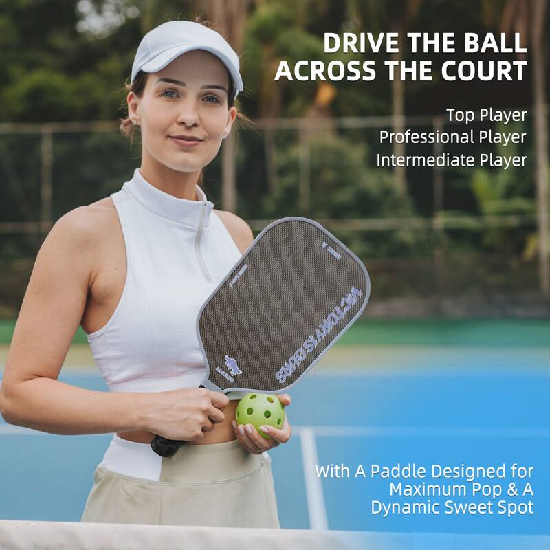 DRIVE THE BALL ACROSS THE COURT

Top Player  
Professional Player  
Intermediate Player  

With A Paddle Designed for Maximum Pop & A Dynamic Sweet Spot