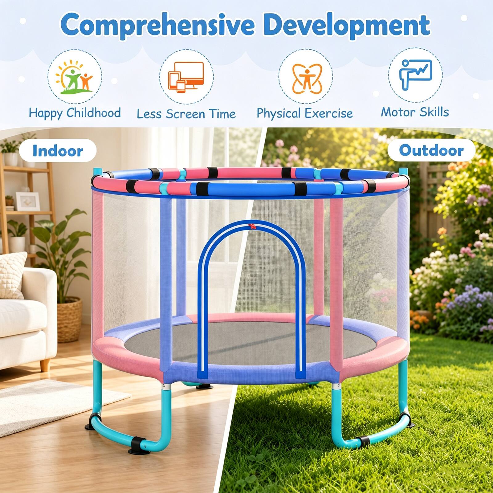 Comprehensive Development

- Happy Childhood
- Less Screen Time
- Physical Exercise
- Motor Skills

Indoor

Outdoor