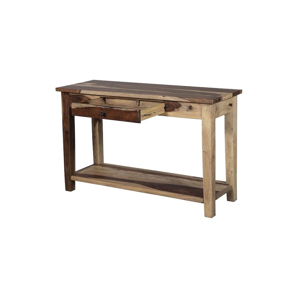 Left. Porter Designs - Taos Solid Sheesham Wood Console Table - Natural.
