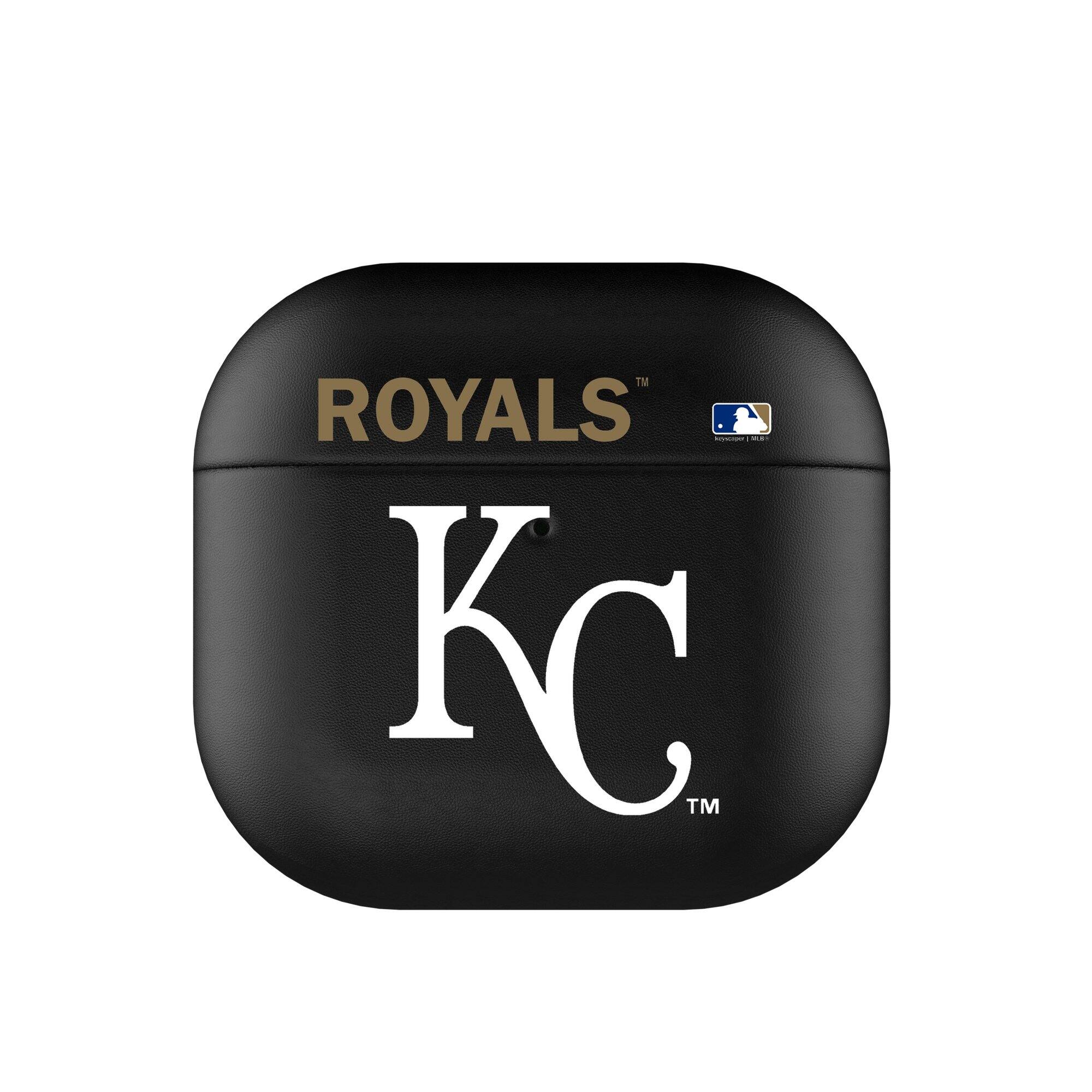 Front. Keyscaper - Kansas City Royals Kansas City Royals Insignia AirPods 4th Generation Case Cover - No Size - Black.