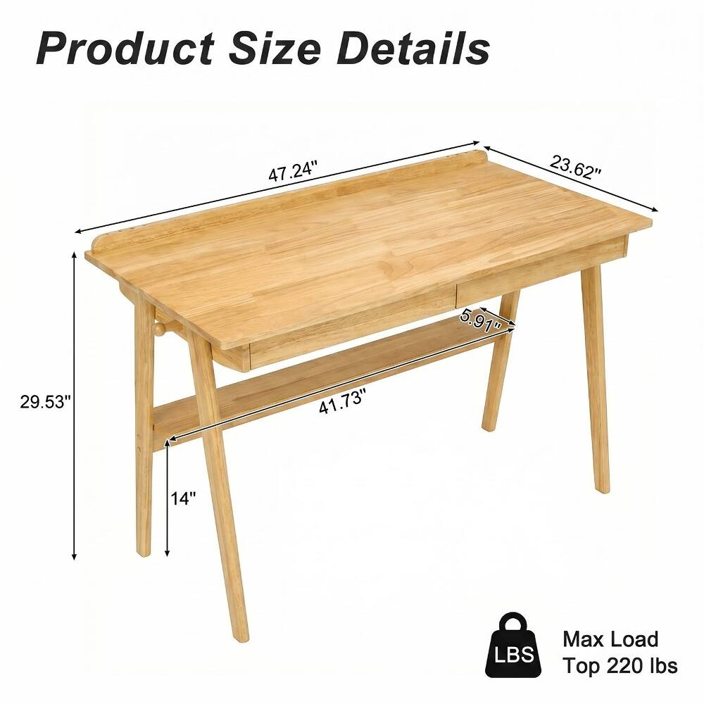 Product Size Details

47.24"  
23.62"  
29.53"  
41.73"  
5.91"  
14"  

LBS  
Max Load Top 220 lbs