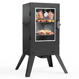 Circus Cirle - 30-inch Electric Vertical BBQ Smoker with Thermometer & Leg Kit