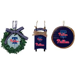 The Memory Company - Three-Pack Wreath, Sled & Circle Ornament Set - Multicolor