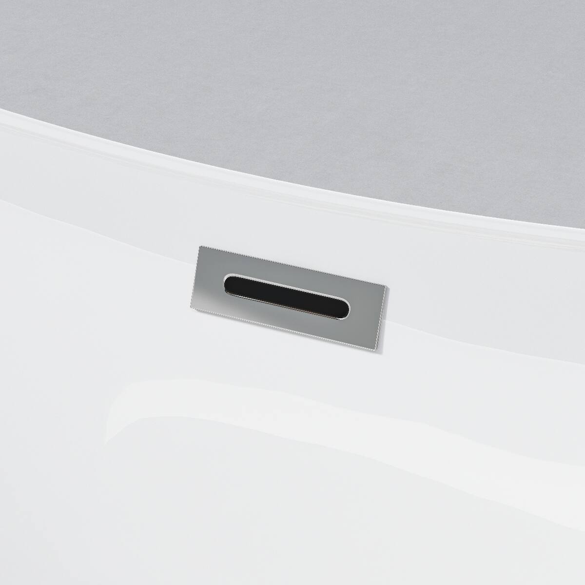 Alt View 10. Loheer - Loheer 59 Inch Freestanding Bathtub Acrylic Soaking Tub Gloss White Oval Center Drain - Gloss White.