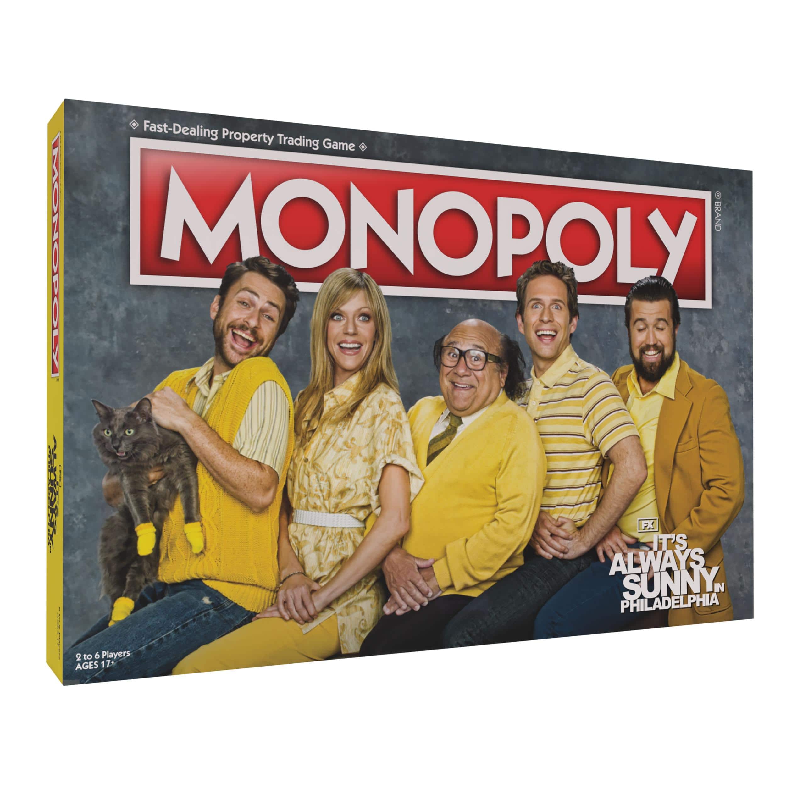 USAoploy - Its Always Sunny In Philadelphia Monopoly Board Game - Red