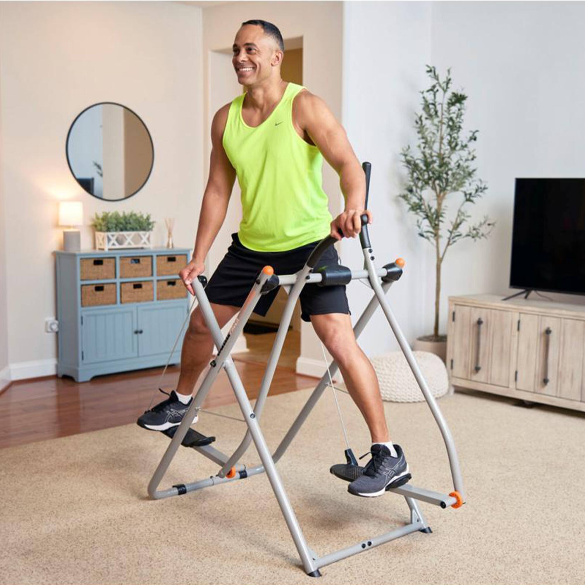 Alt View 8. Gazelle - Gazelle Tony Little Pacer Total Body Fitness Workout Exercise Elliptical Glider - Gray.