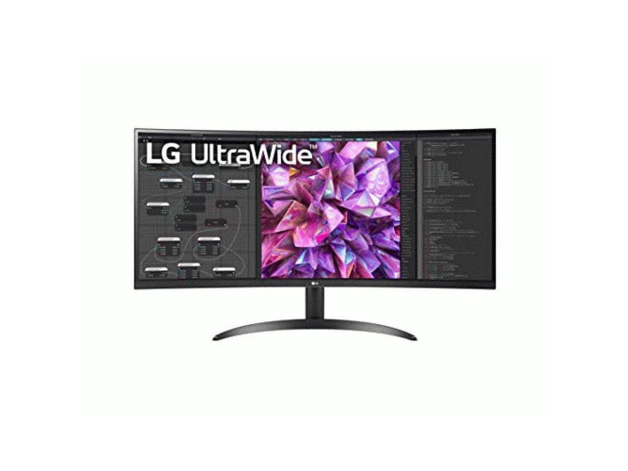 Alt View 1. LG - LG 34BQ60QC-B 34" UW-QHD Curved IPS Monitor - 3440x1440 - HDMI/DisplayPort - Black.
