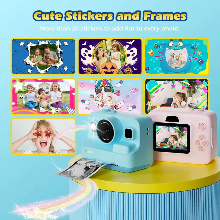 Cute Stickers and Frames: More than 20 stickers to add fun to every photo.