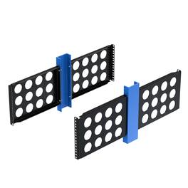 RackSolutions - 5U Conversion Bracket 4-Pack (3in Uprights) - Transform 2Post Racks into 4Post Racks - Black