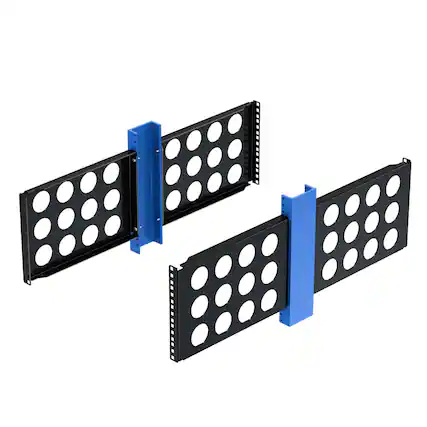 Front. RackSolutions - RackSolutions 5U Conversion Bracket 4-Pack (3in Uprights) - Black.