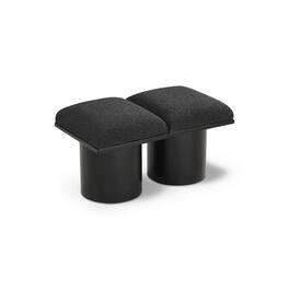 Meridian Furniture - Pavilion Bench - Black Boucle Fabric