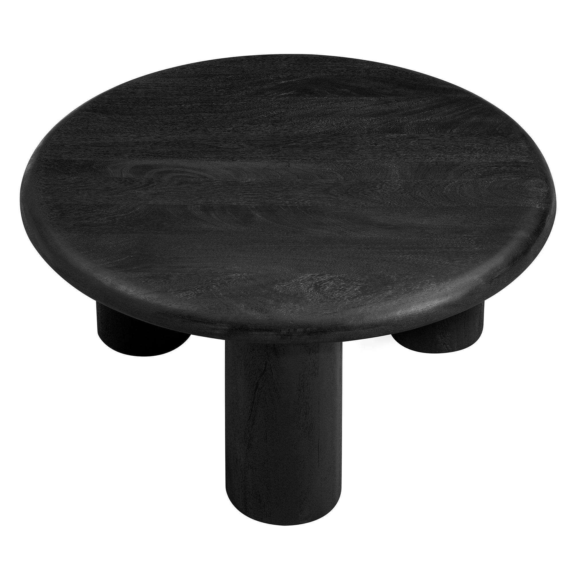Alt View 2. Modway - Mavina Round Mango Wood Coffee Table by Modway - Black.