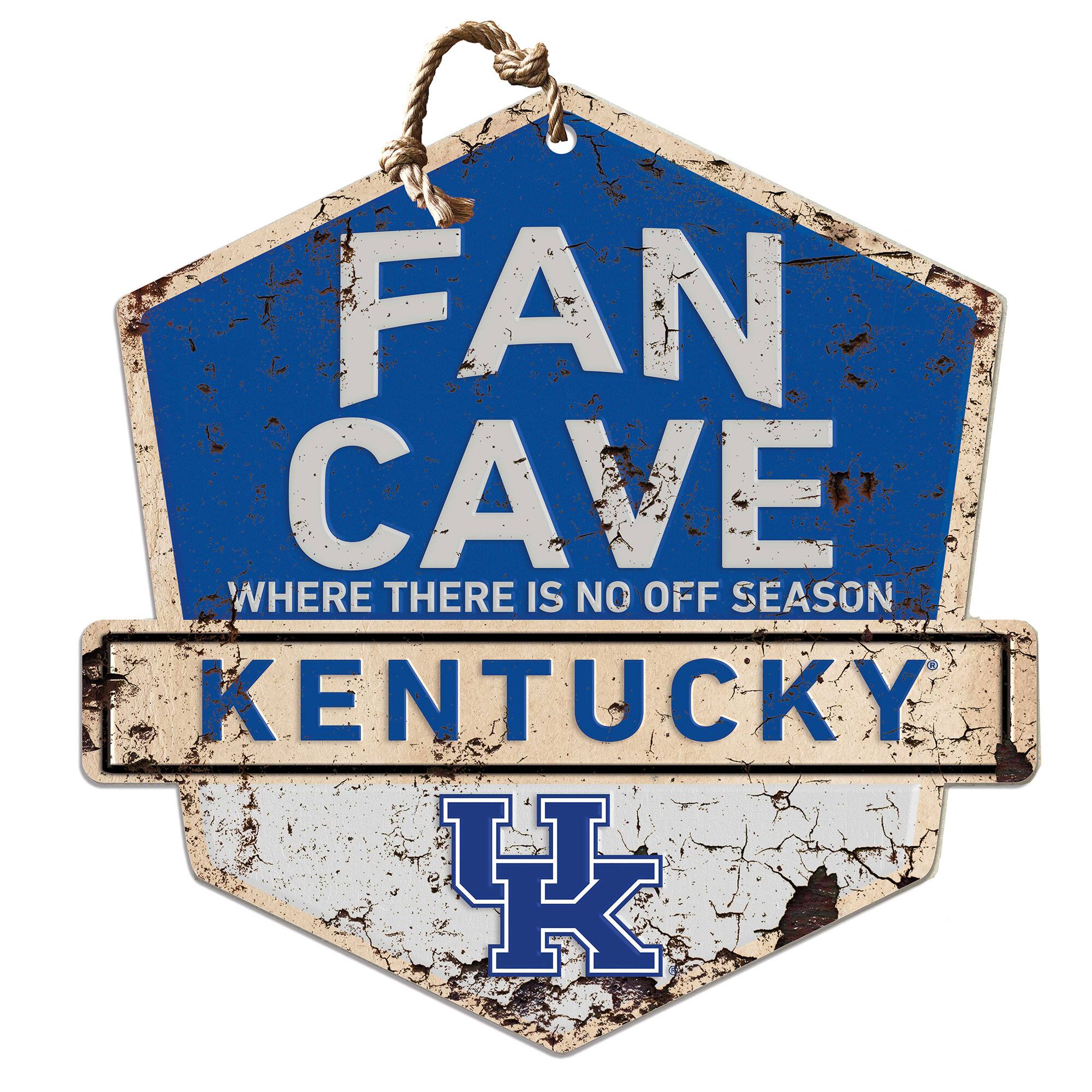 Kentucky Wildcats Fan Cave Badge Sign