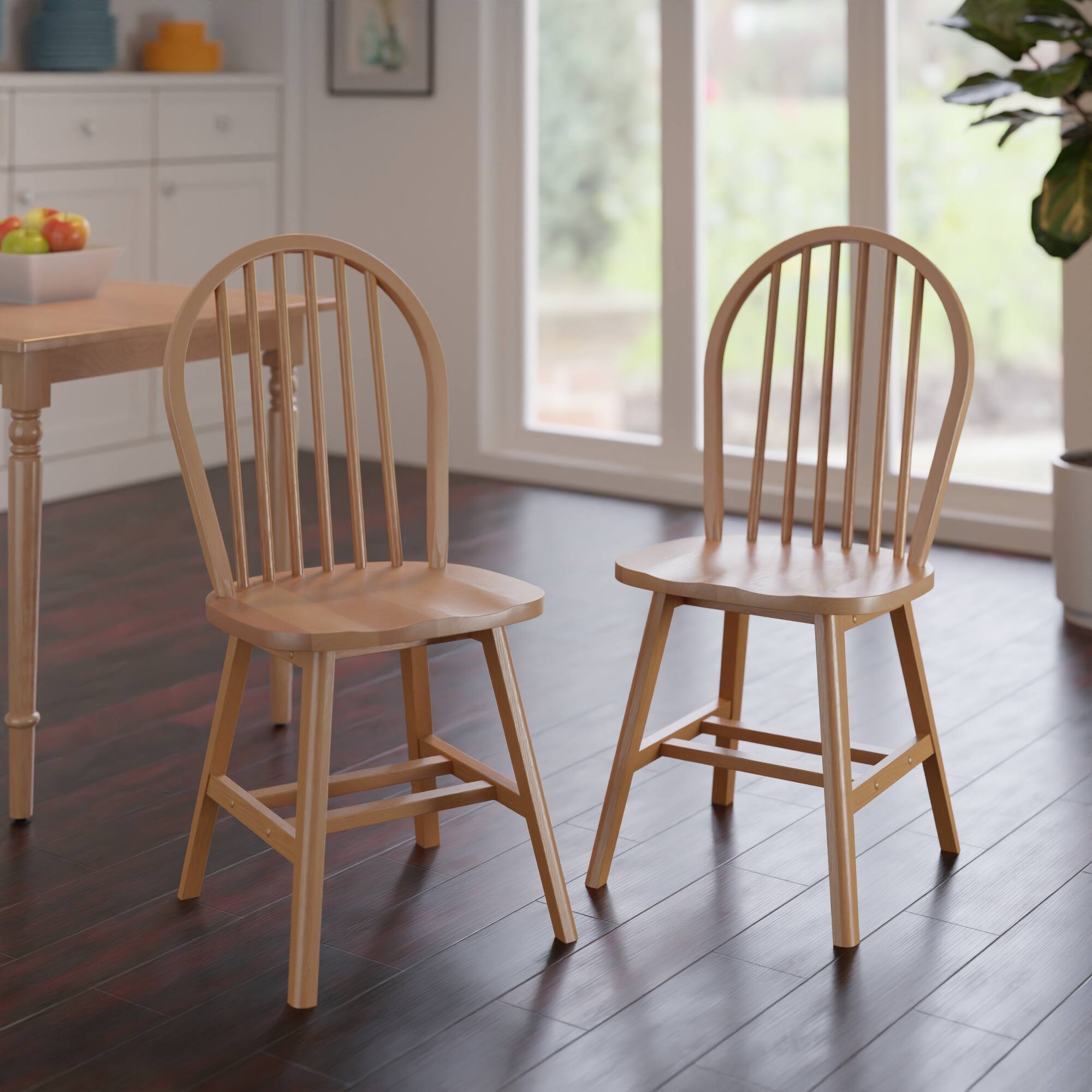 Alt View 8. Winsome Wood - Windsor 2-Pc Chair Set - Natural.