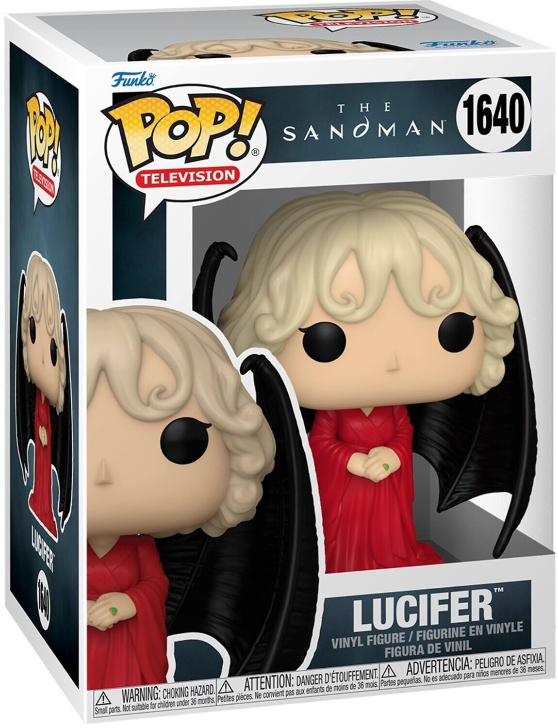 POP! Funko POP! THE SANOMAN 1640 R TEEVSION TELEVISION LUCIFER FIGURINE EN VINYLE FIGURE / VINYL DE VINIL FIGURA PELIGRO DE ASFIXIA, D'TOUFFEMENT. ADVERTENCIA: para nios menores de 36 meses. DANGER pequeias. No es n HAZARD. ATTENTION: aux enfants de moins de 36 mois Partes WARNING: CHOKING Petites pieces. Ne convient pas for children under 36 months Small parts. Not suitable