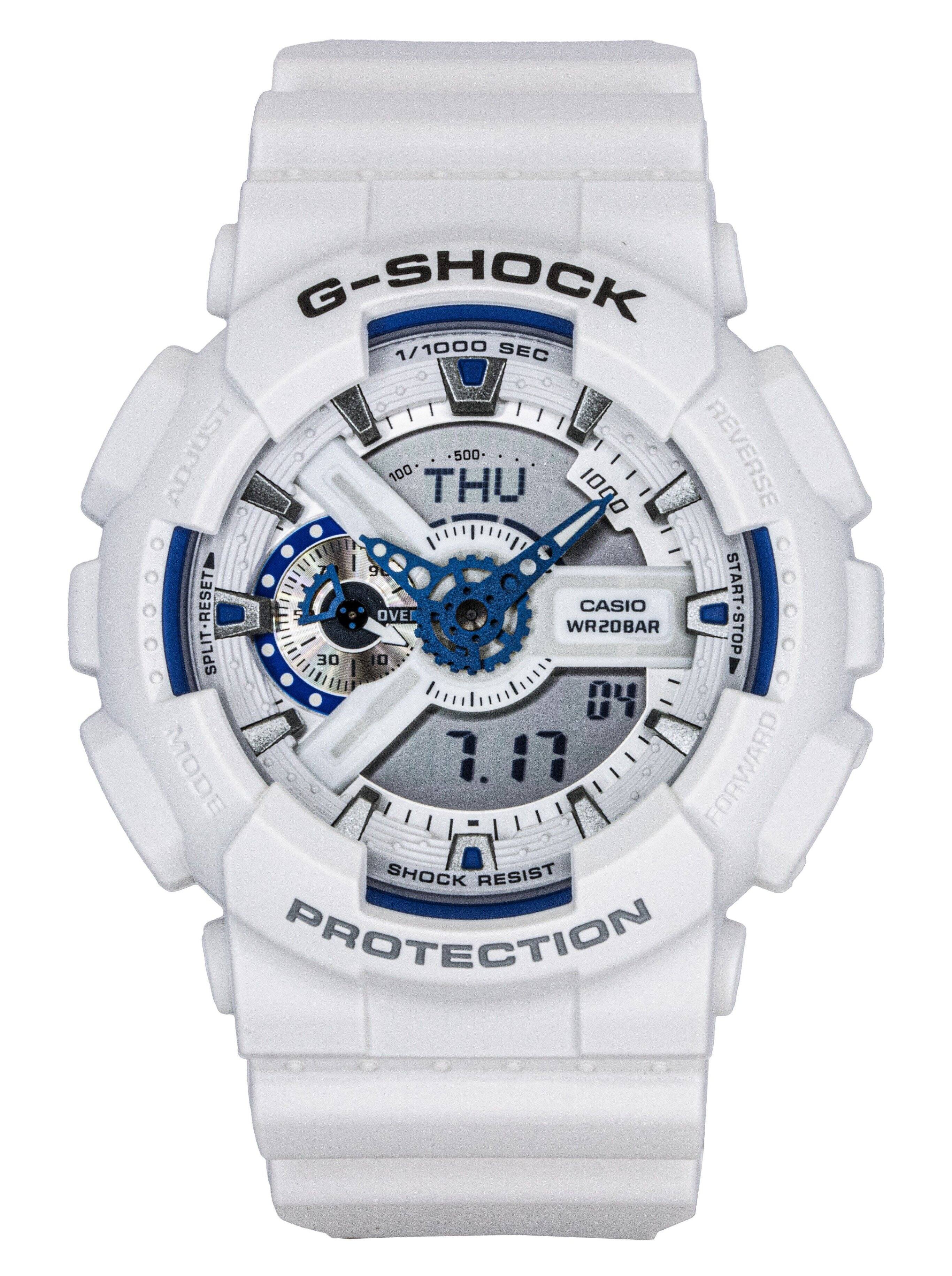 Casio - G-Shock Analog Digital Resin Strap Dial Quartz GA-110HDS-7A 200M Men's Watch - White