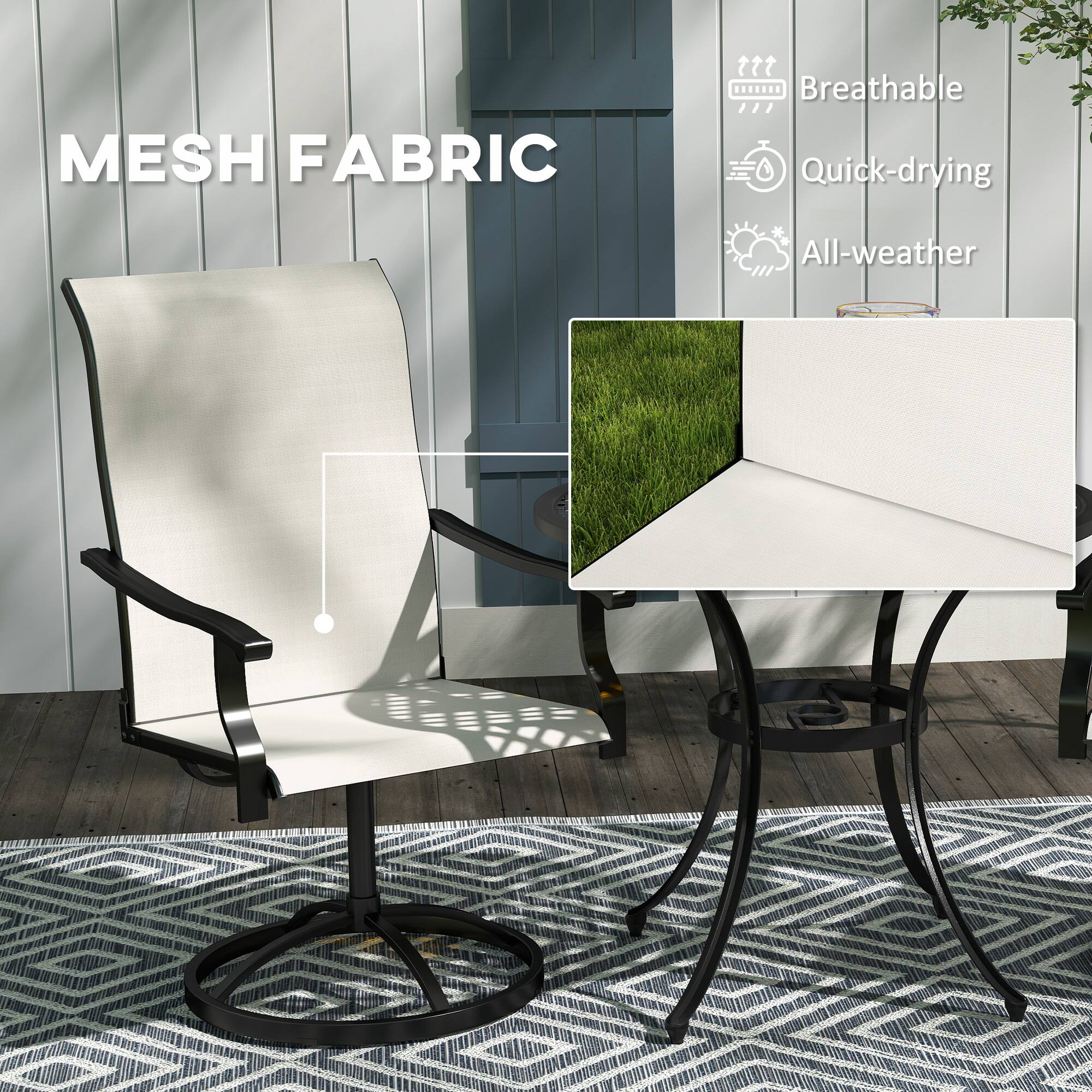 MESH FABRIC  
Breathable  
Quick-drying  
All-weather