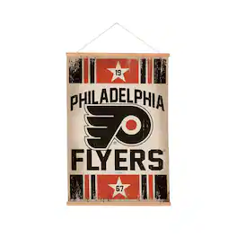 Evergreen Enterprises - Philadelphia Flyers 24" x 36" Antique Style Canvas Wall Art Tapestry with Wood Frame - Multicolor
