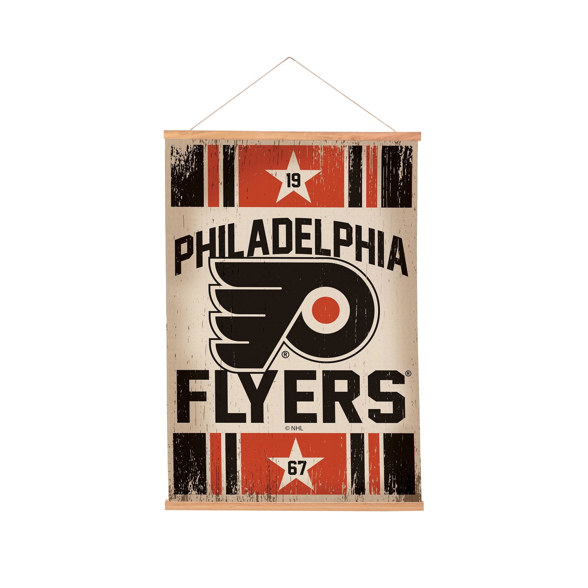 Philadelphia Flyers 24" x 36" Antique Style Canvas Wall Art Tapestry with Wood Frame
