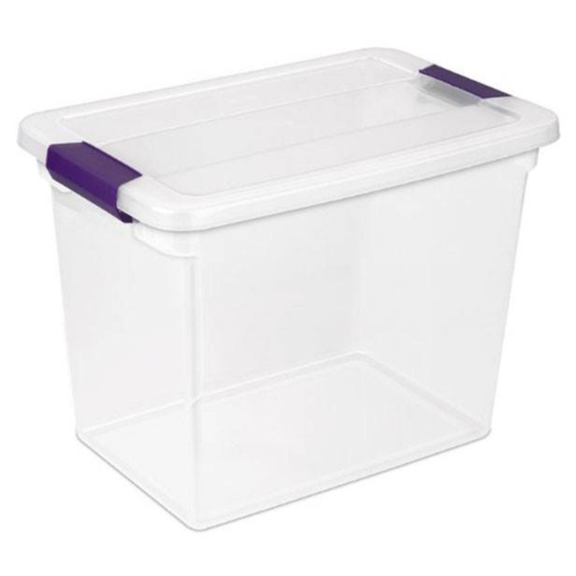 Alt View 1. Sterilite - Sterilite 27 Qt Storage Container, 6 Pack, and 6 Qt Storage Container, 12 Pack - clear.