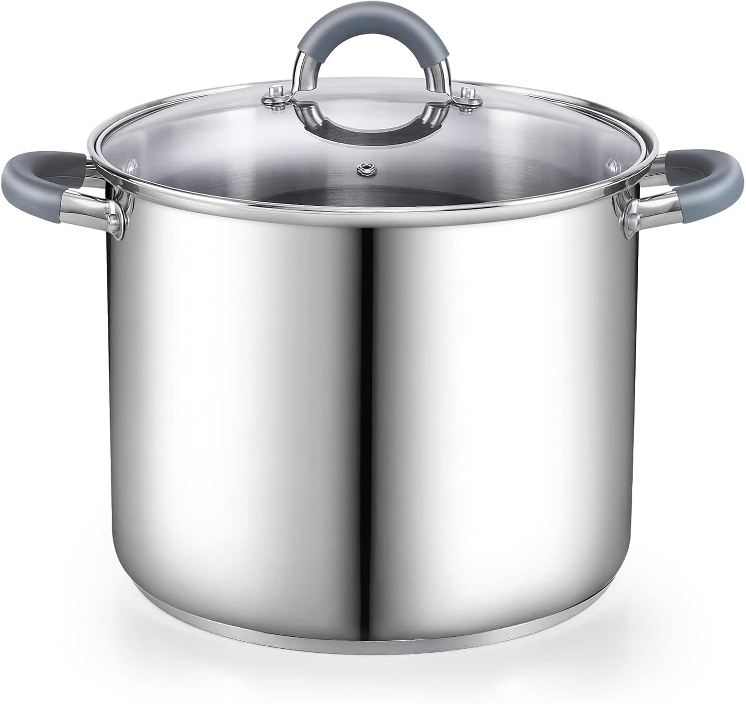 Cook N Home - Basics 8 Qt S/S StockPot for Pasta, Soup with Lid,Silicone Handle,Even Heating, Oven Safe, Canning, Boiling, Simmer - Stainless Steel price history on PriceWatchPro