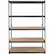 Alt View 5. VEVOR - Storage Shelving Unit, 5-Tier Adjustable, 2000 lbs Capacity, Heavy Duty Garage Shelves Metal Organizer Utility Rack - Black.