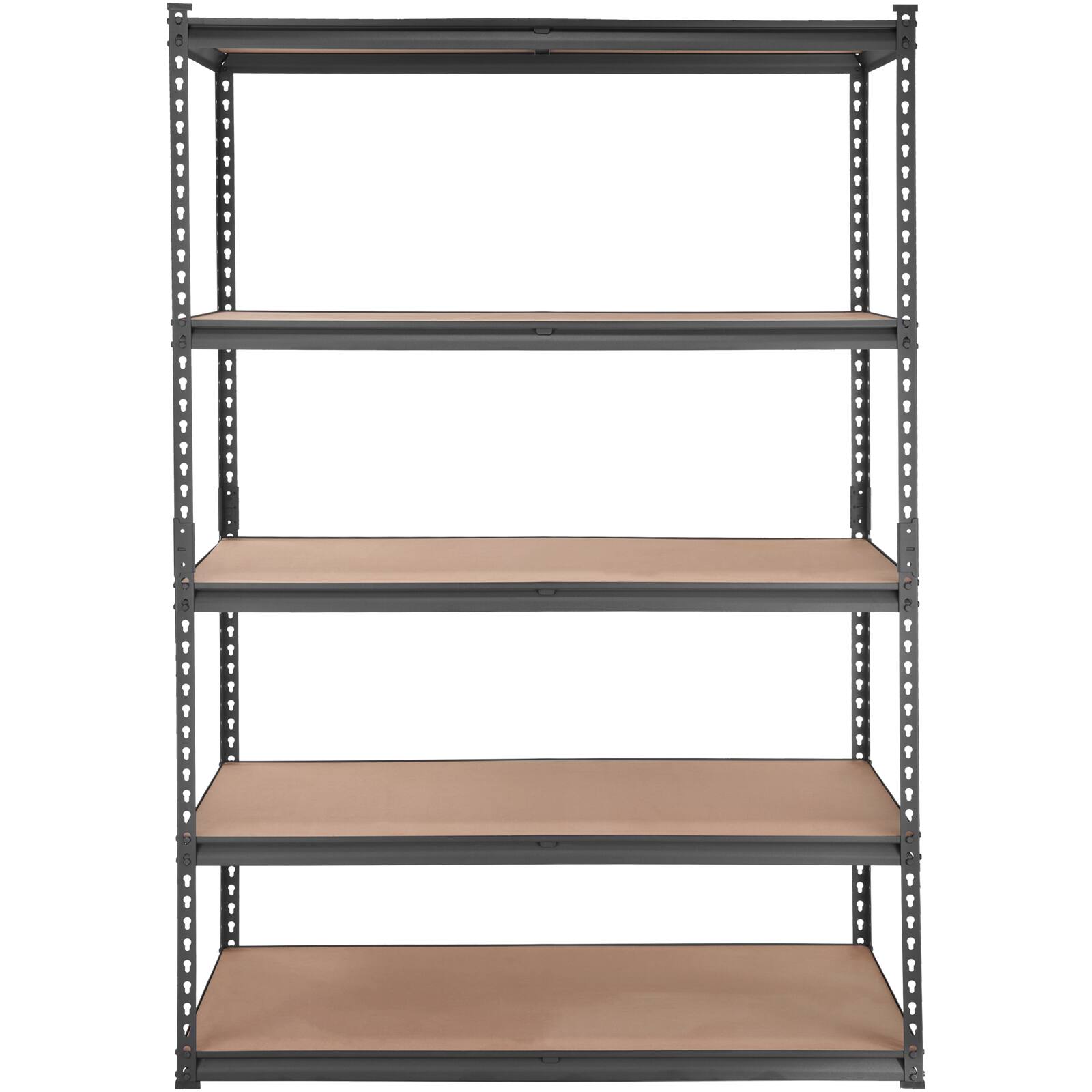 Alt View 5. VEVOR - Storage Shelving Unit, 5-Tier Adjustable, 2000 lbs Capacity, Heavy Duty Garage Shelves Metal Organizer Utility Rack - Black.