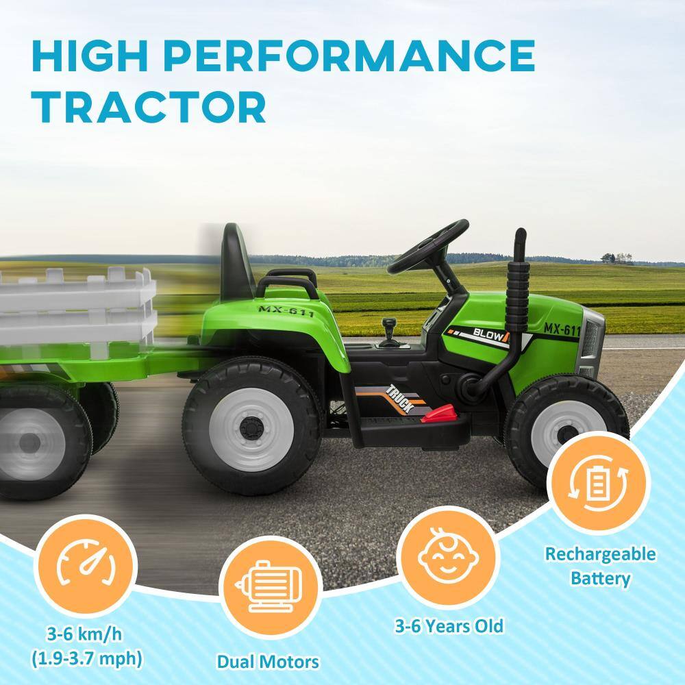 HIGH PERFORMANCE TRACTOR

MX-611

- 3-6 km/h (1.9-3.7 mph)
- Dual Motors
- Rechargeable Battery
- 3-6 Years Old