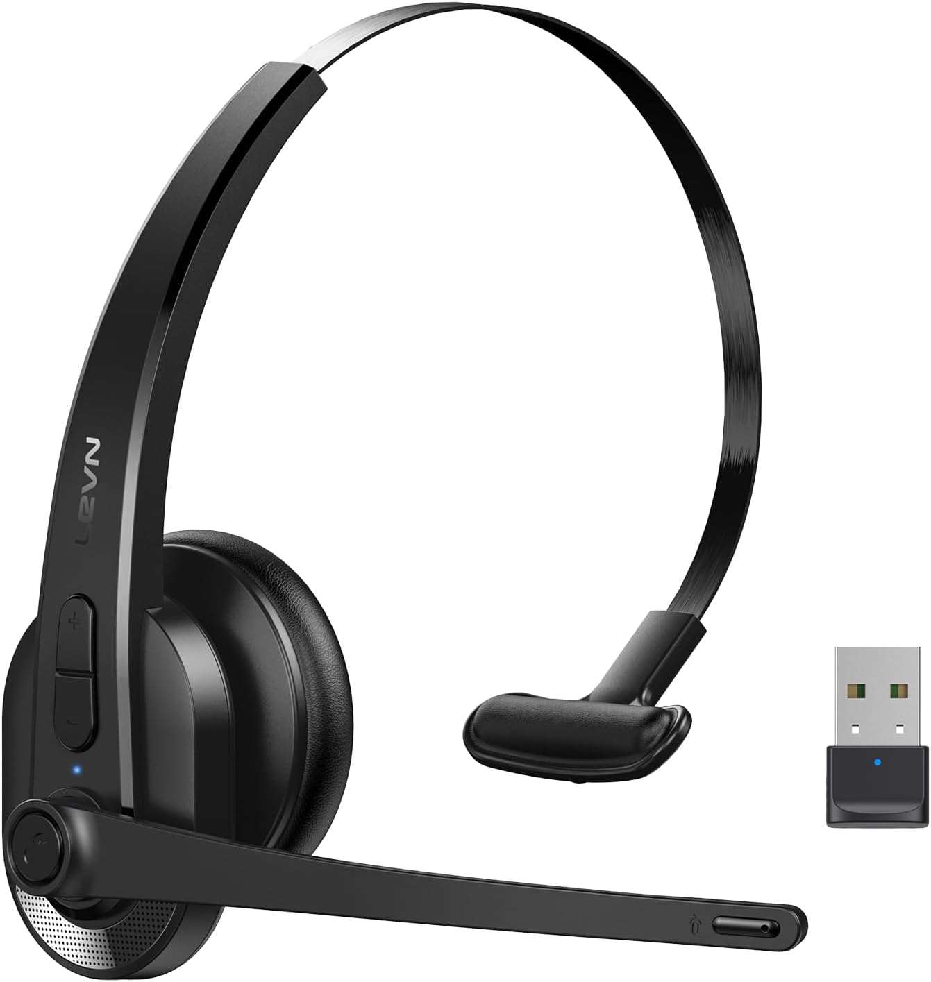 Front. Vulpecula Spade - Wireless Headset with Mic for Work, Bluetooth Headset with Microphone-AI Noise Cancelling.