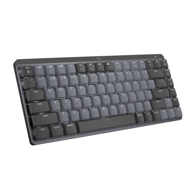 Logitech - MX Mechanical Mini Compact Wireless Mechanical Tactile Switch Keyboard for Windows/macOS with Backlit Keys - Graphite