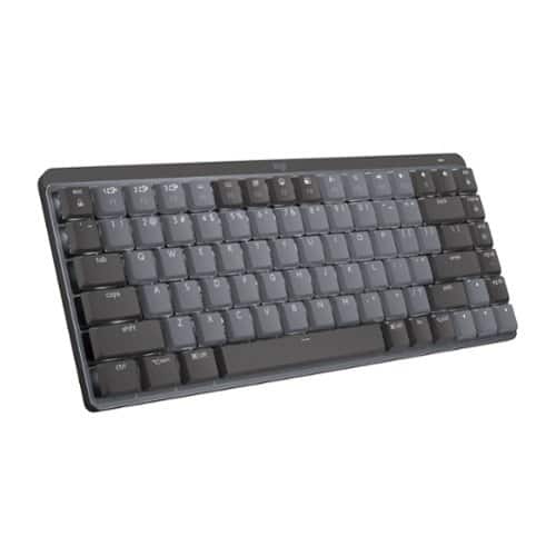 Logitech - MX Mechanical Mini Compact Wireless Mechanical Tactile Switch Keyboard for Windows/macOS with Backlit Keys - Graphite