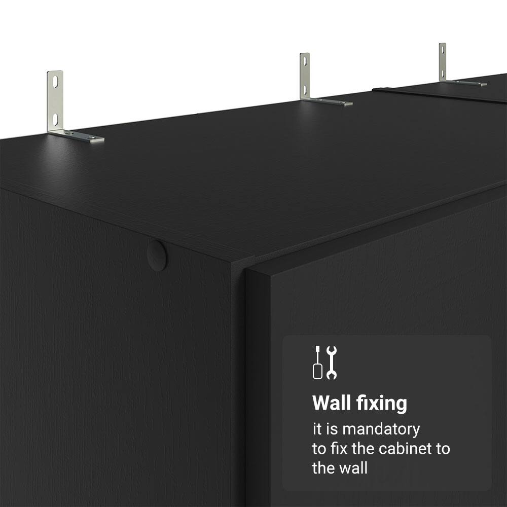 Wall fixing  
it is mandatory to fix the cabinet to the wall