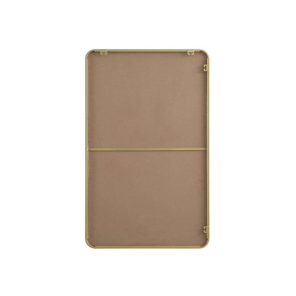 Angle. Elegant Decor - Contour Metal Rectangle Mirror 30x48 in Brass - Brass.