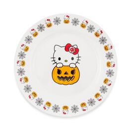 Silver Buffalo - Sanrio Hello Kitty Pumpkin Boo 8-Inch Ceramic Dinner Plate - Orange
